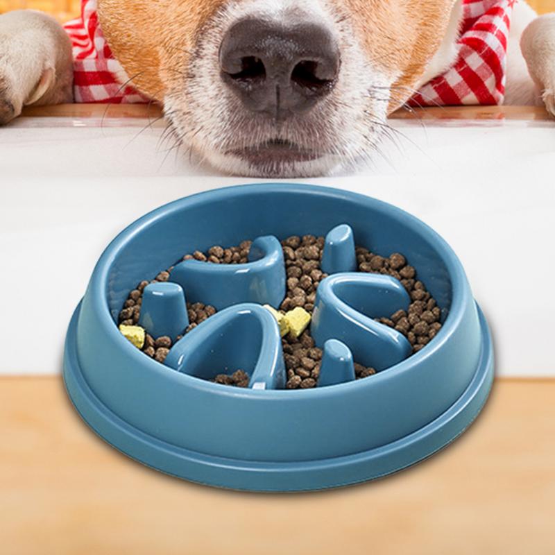 Slow Feeder Dog Bowls Large Breed Dog Slow Feeder Slow Eating Dog Bowl Anti-Gulping Dog Puzzle Feeder Cat Slow Feeder Bowl For