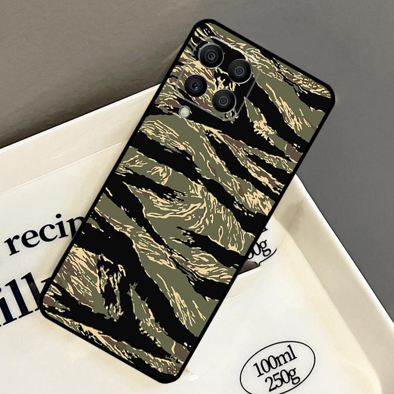 Камуфляжный чехол Армейский камуфляж Тигровые полосы Для Samsung Galaxy M15 M55 M12 M13 M14 M54 M23 M16 M11 M21 M31 M20 M34 M52 M32 M36 M56