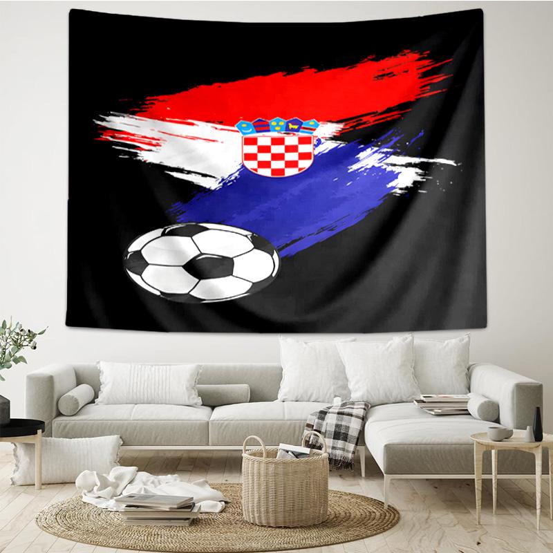 Croatian Football Pride Tapestry Hanging for Bedroom,Livingroom, Playroom,Decor Art Room Wall Tapestry Holiday and Birthday Gifts