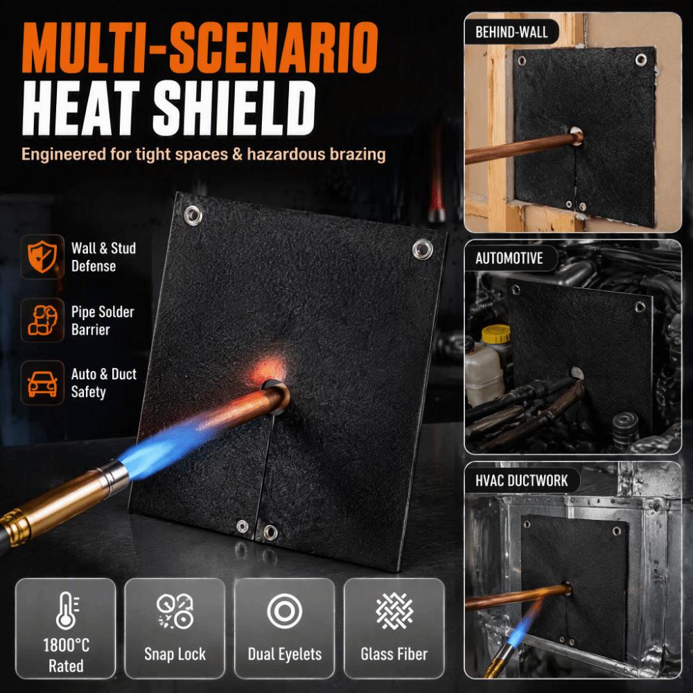 Black Color Welding Blanket 5mm Thick Heat Shield Mat Durable Fireproof Welding Mat  Plumbing Work