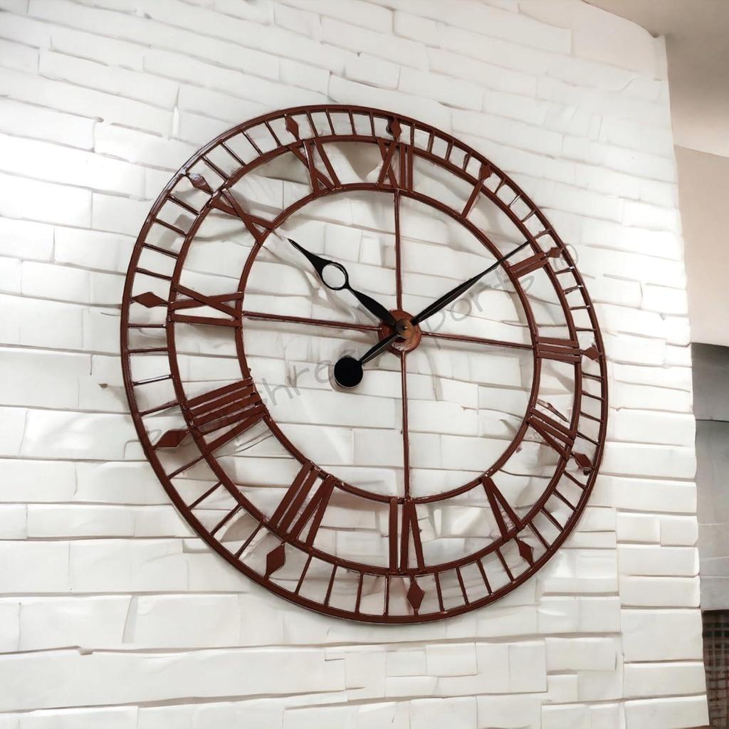 Часы Ручной Работы Очень Большие Аналоговые Настенные Часы / Цвет Меди / 36 Дюймов (90 СМ)