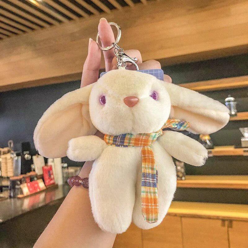 Аксессуары Креативные подарки Мультяшный кролик с длинными ушами Брелок Подвеска Плюшевая кукла Милая подвеска для школьного рюкзака Парные брелоки