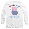 Peppa Pig Unisex Adult Pink Or Blue Uncle Pig Loves You Long-Sleeved T-Shirt