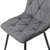 Dining Set,(Set,117×68cm Dining Table with 4 Chairs), Modern Kitchen Table,Dining Chair Dark Grey Twill Linen Fabric Kitchen Chair,Black Table Legs