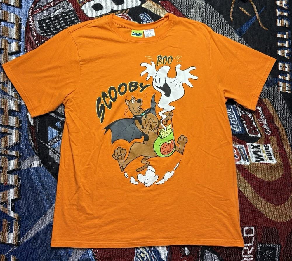 Редкая хлопковая футболка Scooby Doo на Хэллоуин, оранжевая, все размеры, FF226, унисекс