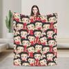 Warm Blanket Airplane Travel B-Bettys Boops Bedding Throws  Flannel Bedspread For Home Decor Graphic Sofa Bed Cover