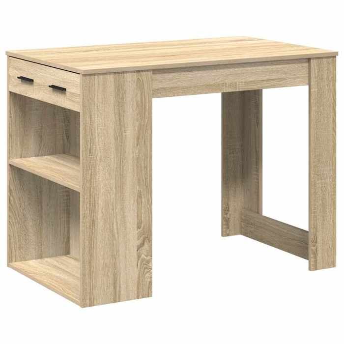 VidaXL Desk with Drawer and Shelf Sonoma Oak Engineered Wood 858688