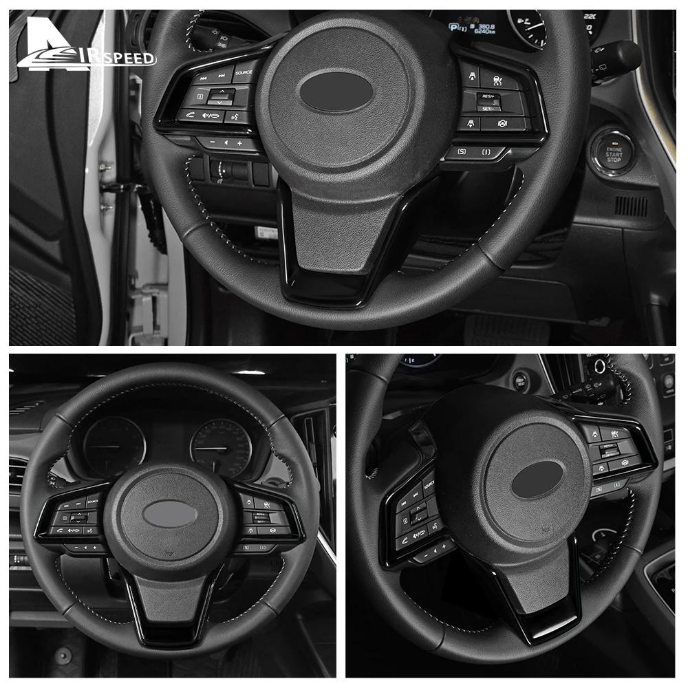 For Subaru Crosstrek Impreza 2018 2019 2020 2021 2022 2023 2024 Carbon Fiber Style ABS Car Steering Wheel Sticker Interior