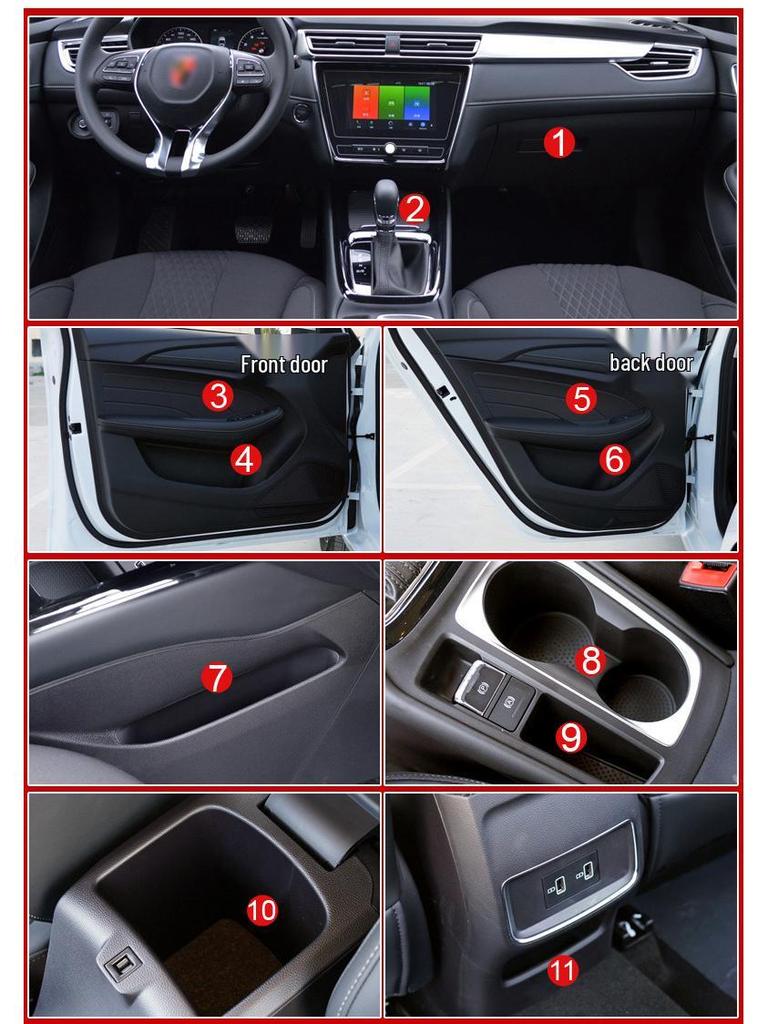 21 Подстаканник и коврик для слота двери Roewe i5 для внутренней отделки