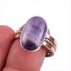 Natural Tiffany Stone Gemstone 925 Solid Sterling Silver TwoTone Ring S.8.5 d6D54