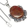 Pendant Bird Eye Jasper Gemstone Valentine'Day Gifted Silver Jewelry 2.5"