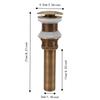 Push Bounce Drain Stopper Brass Sink Drain Elegant Basin Drain Filter  Bathroom Vanity