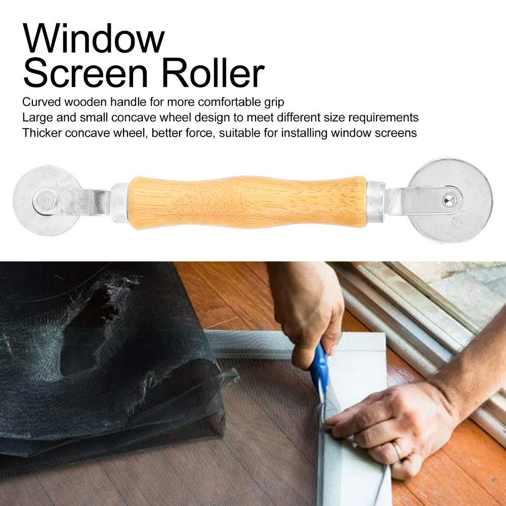 Wood Handle Spline Roller 220*38mm Hand Spline Roller Rolling Tool  Door Screen Installation