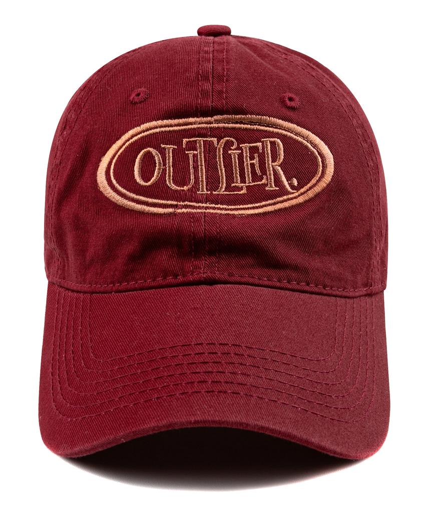 Кепка с козырьком Wig Outlier, стиранная - Бордовый