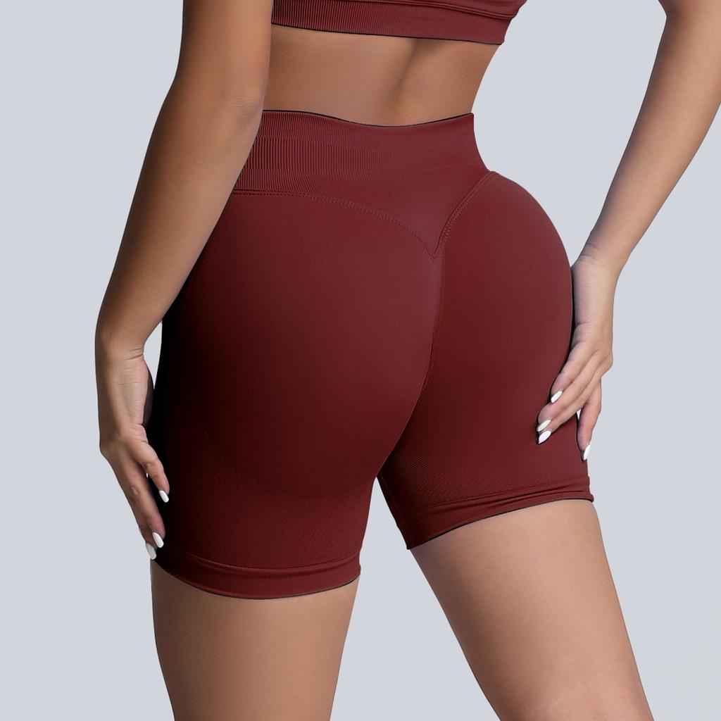 Seamless High Waist Yoga Shorts With Abdominal Compression For Women Fitness And Running