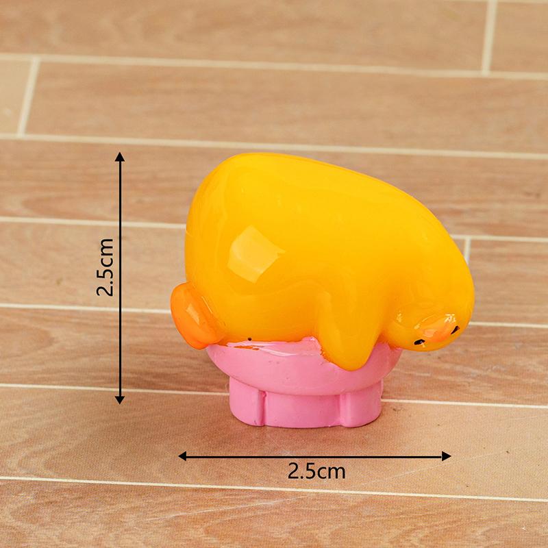 Мультяшная новинка, фигурка утки, милая статуэтка утки, кавайное мини-украшение в виде животного, креативное украшение для дома своими руками, аксессуары, подарки