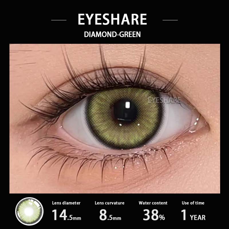 Цветные контактные линзы EYESHAER, светло-голубые линзы для очков, темно-коричневые линзы естественного цвета, ярко-голубые модные линзы, 1 пара