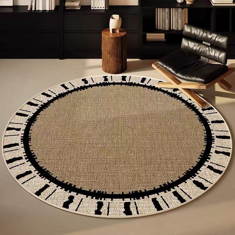 Circular Living Room Carpet Sofa Coffee Table Mat Study Room Swivel Chair Mat Bedroom Bedside Floor Mat