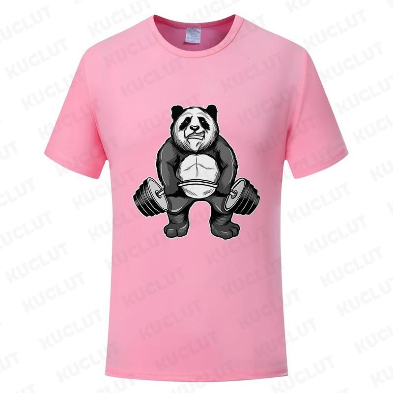 Panda Gym T-Shirts Workout Trainer Print Streetwear Men Women Fashion T Shirt Short Sleeve Clothes Funny Tees Tops Clothing