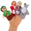 Mini Hand  Finger Puppets Cartoon Animal Puppets Toy Animal Puppets for 3 Pcs/4Pcs Role Playing