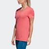 Adidas Однотонная футболка с круглым вырезом и коротким рукавом, женские топы, розовая DX2150
