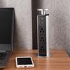 USB-розетка с EU-вилкой, Встраиваемая настольная удлинительная планка, Вертикальная настольная розетка, Стандарт ЕС