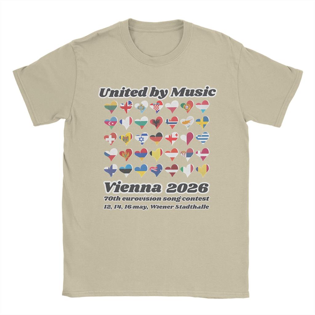 Eurovisions Song Contest 2026 Tee Shirt for Unisex Women Graphic Print T Shirts 100 Cotton Clothes