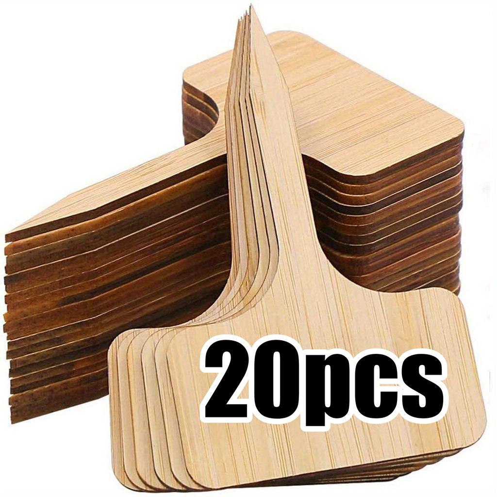 Этикетки для бамбуковых растений, бирки для растений, садовые маркеры T-типа для растений, овощные саженцы, таблички с именем, водонепроницаемые, рукописные бирки для улицы