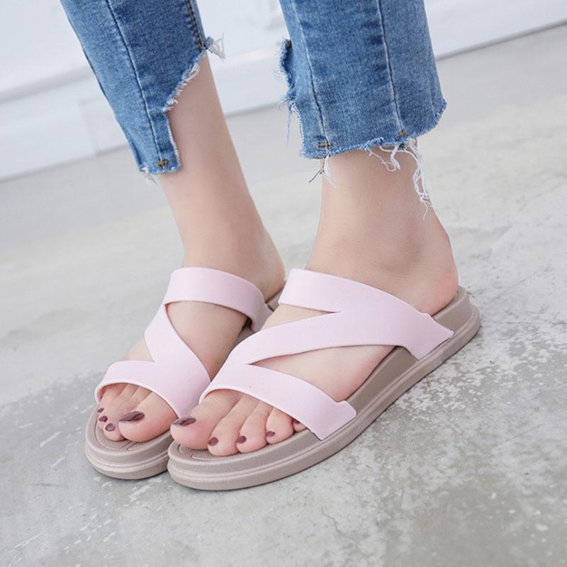 New Summer Female Student Non-slip Beach Shoes Fashion Flat Bottom Ladies Sandals and Slippers