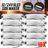 10PCS 12V-24V 4LED Side Marker Lights Indicator Light Waterproof Clearance Lamp for Truck Trailer Lorry Car Boat Auto
