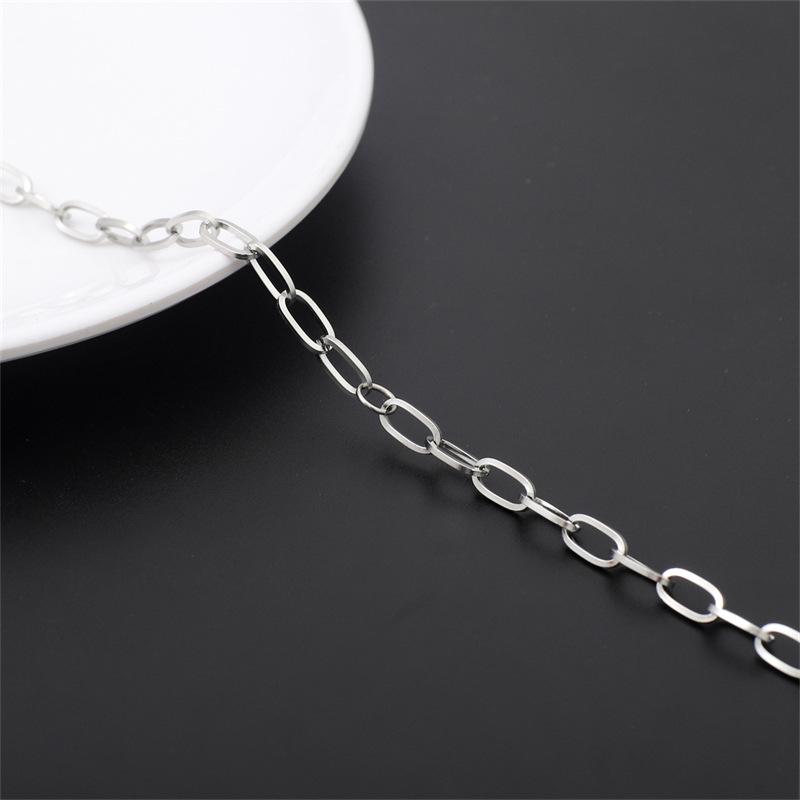 Тонкая цепочка из нержавеющей стали 304 и титановой стали для украшений, брелока, рекламной доски или сумки
