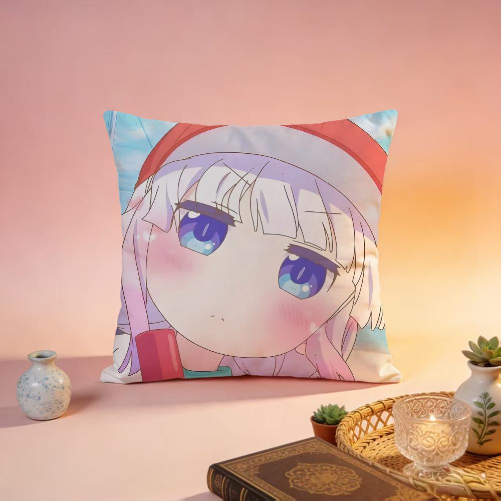 MMiss Kobayashis Dragon Maiding Cushion Cover Premium SkinFriendly Pillow Case MultiPurpose for Home Office Travel