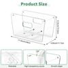 Clear Acrylic Disposable Paper Plate Dispenser 7-12 inch Portable Plates Storage Organizer Space-Saving Plate Dispensers Holder