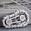 Metal Sprockets Fingertip Gyro Spinning Top Wheel Gear Chain Gyroscope  Adult