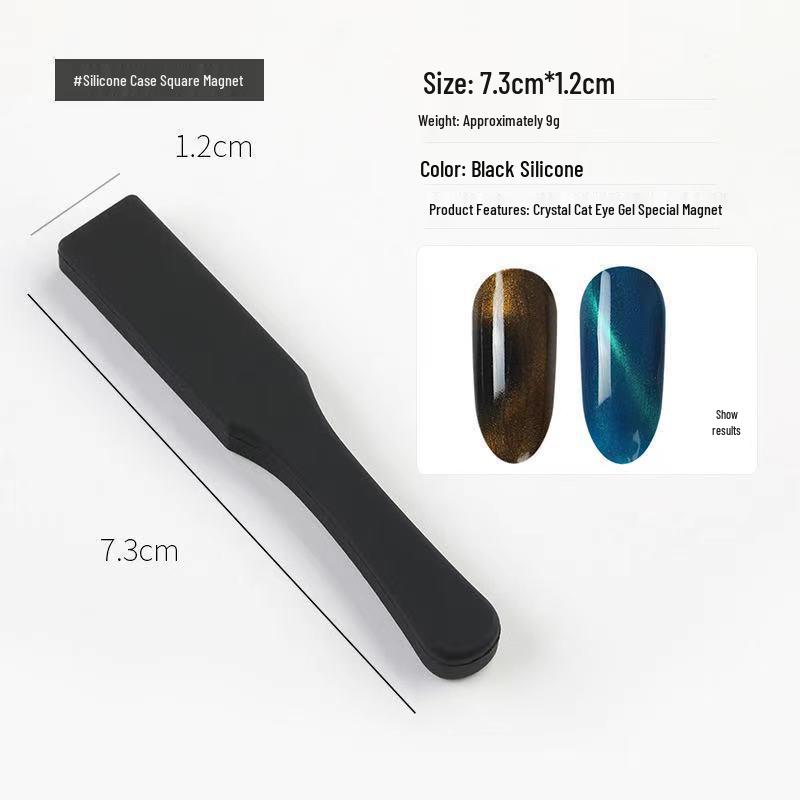 Heart-Shaped Cat's Eye Magnetic Beads with Snake Pattern - Detachable Multi-functional Nail Salon Tool.