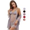 Women’s Sexy Lingerie Sets Pajama Robes Lace Nightgown Tiny Panty 3 Pieces Set Sexy Erotic Clothing Night Sleep Wear