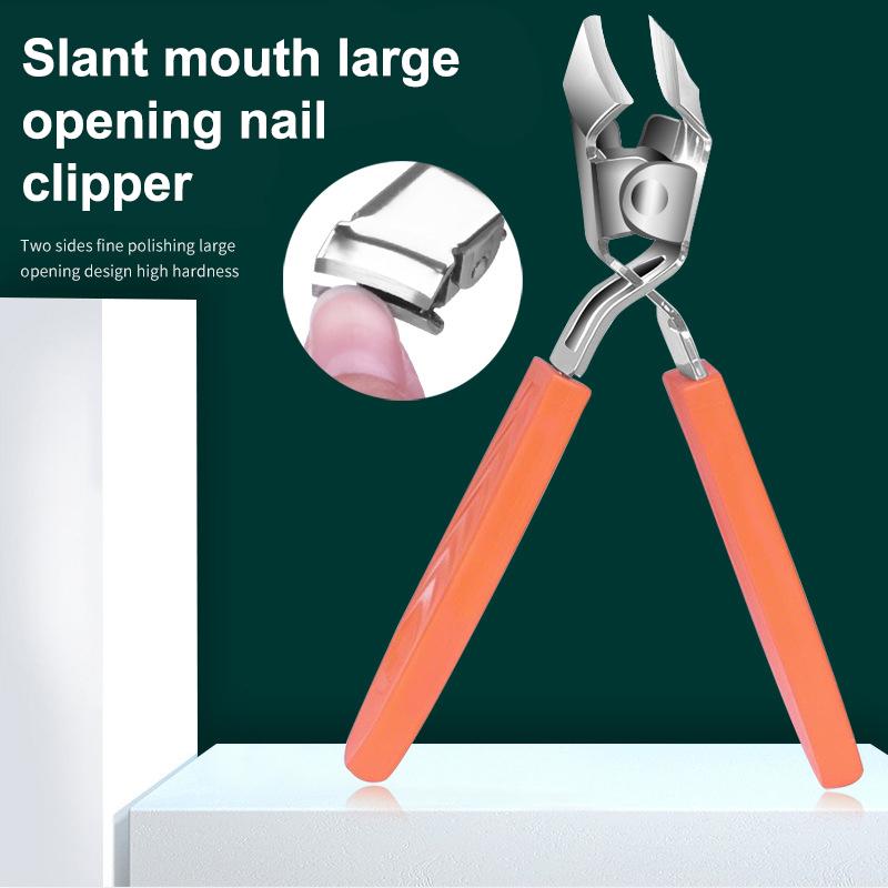 Щипчики для ногтей с наклонным лезвием, кусачки для вросших ногтей, кусачки для толстых ногтей на ногах, инструмент для удаления ногтей из нержавеющей стали, триммер для ногтей