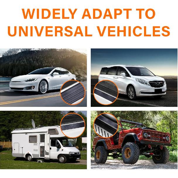 4PCS Car Door Sill Protector, Universal Threshold Protection For Cars, Automotive Rubber Scratch Resistant Entry Sill Guards, Doors Edge Step Dust