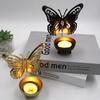 Candle Holder Hollow Decorative Tealight Design Stable Base Romantic Holder Cup Candlestick Metal Butterfly Wrought Iron Candle