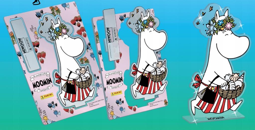 Panini muminki gift box pudełko 5 saszetek = 40 kart +2 kryształowe figurki