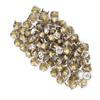 100pcs Cloth Cap Crystal Inlay Rapid Rivets Spots Studs Cap for DIY Leather Craft Decoration