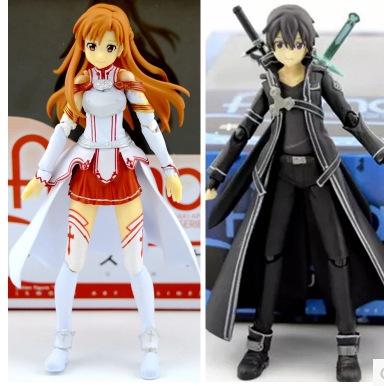 Anime Sword Art Online AsunaYuuki Kirito 174#178# PVC Action Figure Toys Kids Gifts Collectible Model 15cm