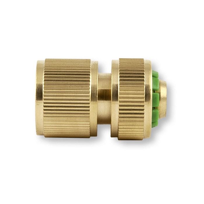 Raccord de tuyau en laiton 3/4" à emboîtement avec arrêt d'eau