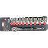 TRUSCO Socket Wrench Set, 12-Point Type, 9.5mm Drive, 11-Speed, TSW3-11S