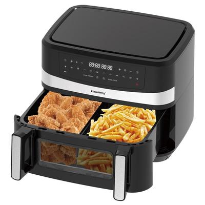 Безмасляная двухкамерная аэрофритюрница 9 л 1750 Вт KLAUSBERG Air Fryer KB-7717