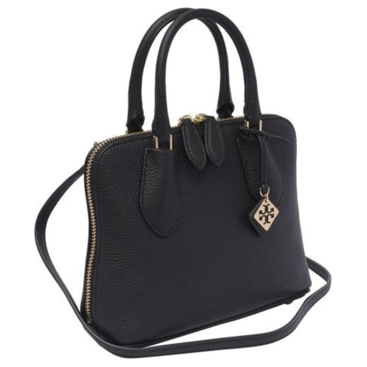 Tory Burch Сумка-кроссбоди на плечо из кожи с двойной молнией, мини, женская, черная 155619-001