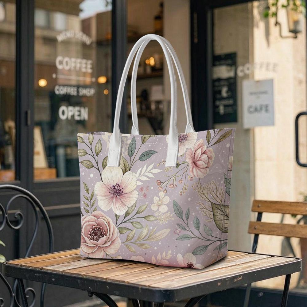 Elegant Floral Print Ladies Casual Shoulder Handbag for Daily Use
