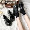 Loafers Women's Autumn and Winter 2025 New Retro Lace-up British Platform Single Shoes Round Head Muffin Sole Small Leather Shoes Women