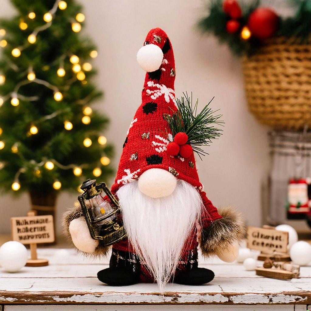 Mingguan Christmas Faceless Doll Gnome Beanie Ornament