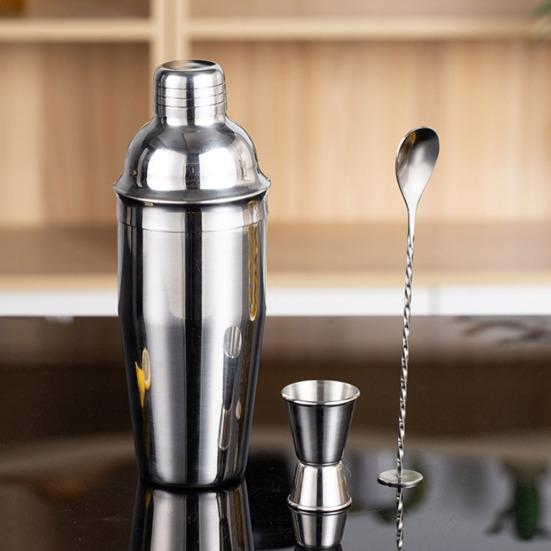 Набор шейкеров для коктейлей 24 унции, миксер для коктейля «Мартини» из нержавеющей стали с мерной ложкой для смешивания, аксессуары для барменов и начинающих барменов